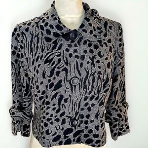 Frank Lyman Design Textured Woven Blazer | Jacket w Buttons. Vintage 2001-2004